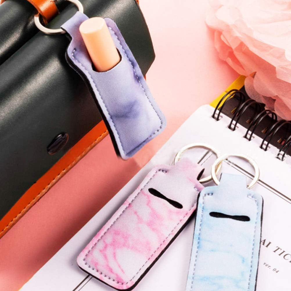 5 Pcs Chapsticks Holder Keychain for Lipstick, Stocking Stuffers for Women