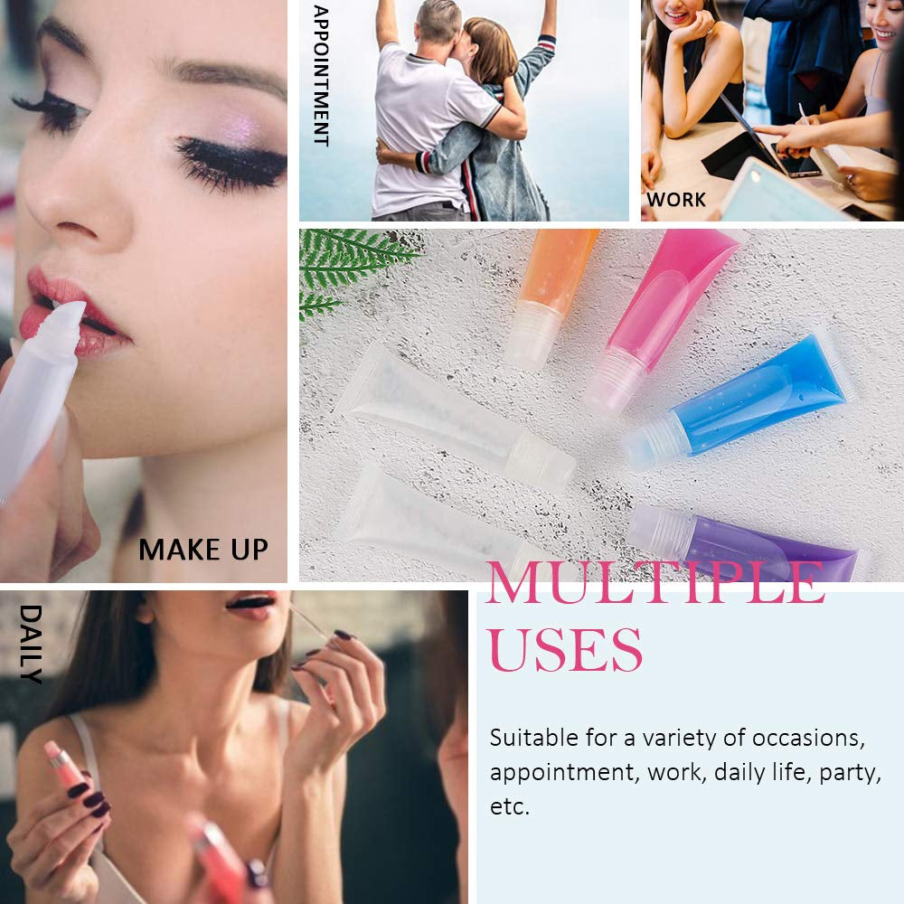 50PCS Empty 20Ml Black Cap Lip Gloss Tubes for Lipgloss Base