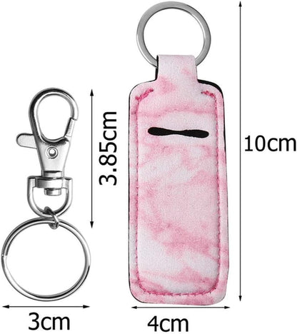 5 Pcs Chapsticks Holder Keychain for Lipstick, Stocking Stuffers for Women