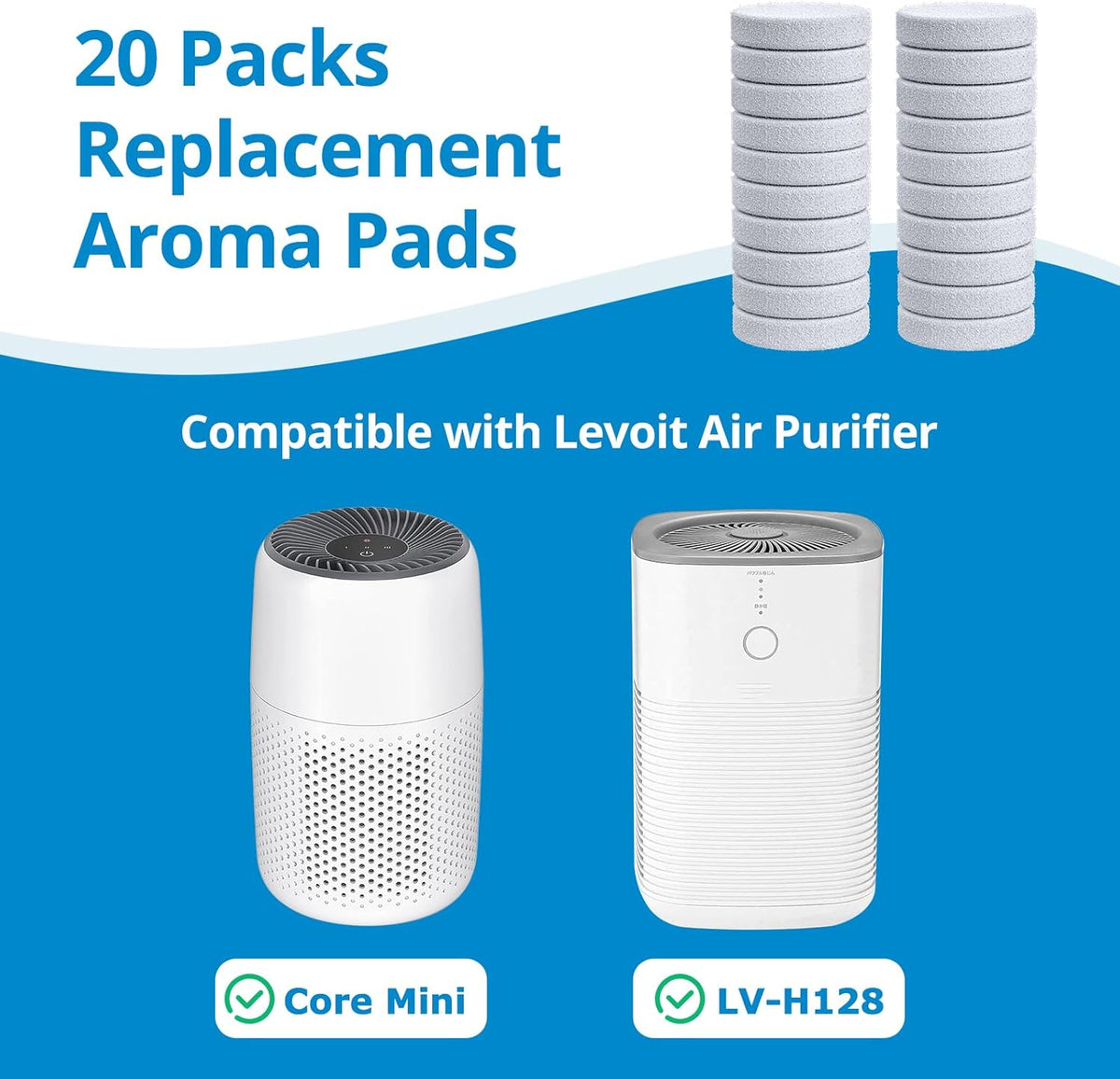 Core Mini Aroma Pads Replacement for LEVOIT LV-H128, Core Mini Air Purifier