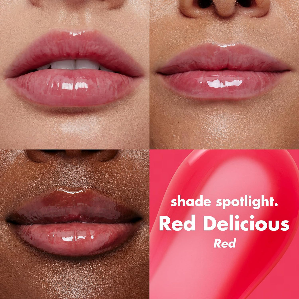 Glow Reviver Lip Oil, Tinted, Hydrating & Non-Sticky, Red Delicious