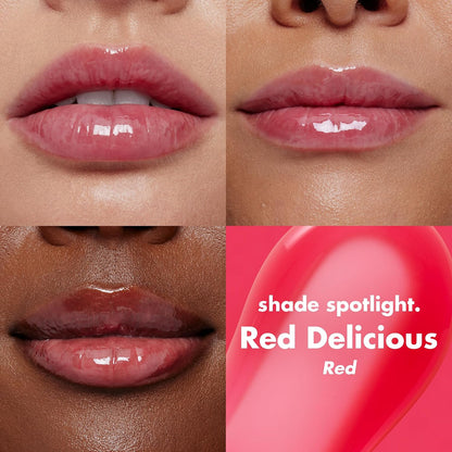 Glow Reviver Lip Oil, Tinted, Hydrating & Non-Sticky, Red Delicious