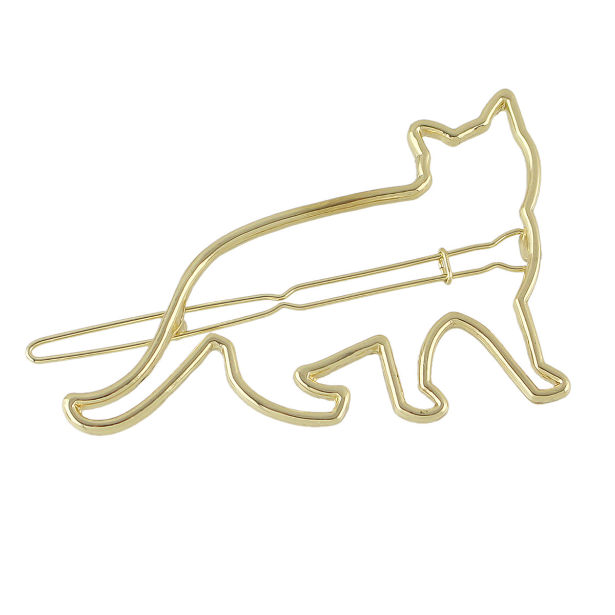 Hair Accessories Minimalist Gold Silver Metal Cat