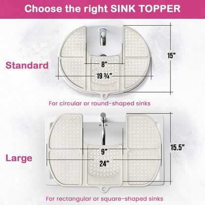 Bathroom Sink Cover for Counter Space, Standard Blue