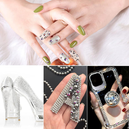 Rhinestones for Bedazzling, 3456Pcs Nail Gems, Crystal AB