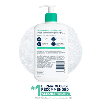 Foaming Facial Cleanser, Gentle Cleanser for Oily Skin, 19Oz