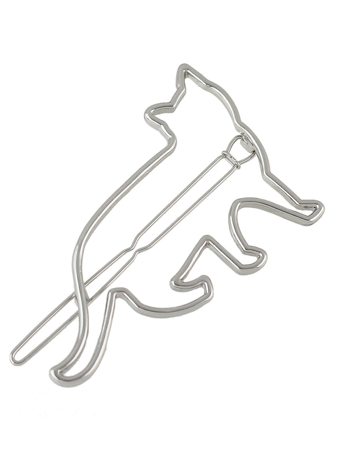 Hair Accessories Minimalist Gold Silver Metal Cat