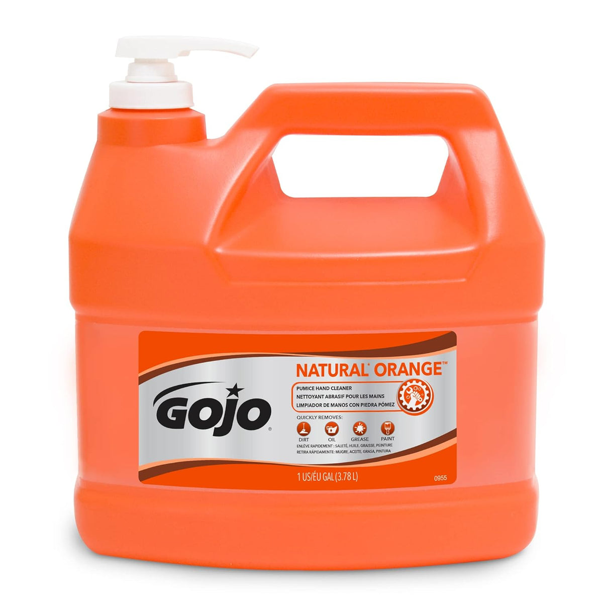 Natural Orange Pumice Hand Cleaner, Pump Bottle, 1Ct X 1 Gal - 0955-02
