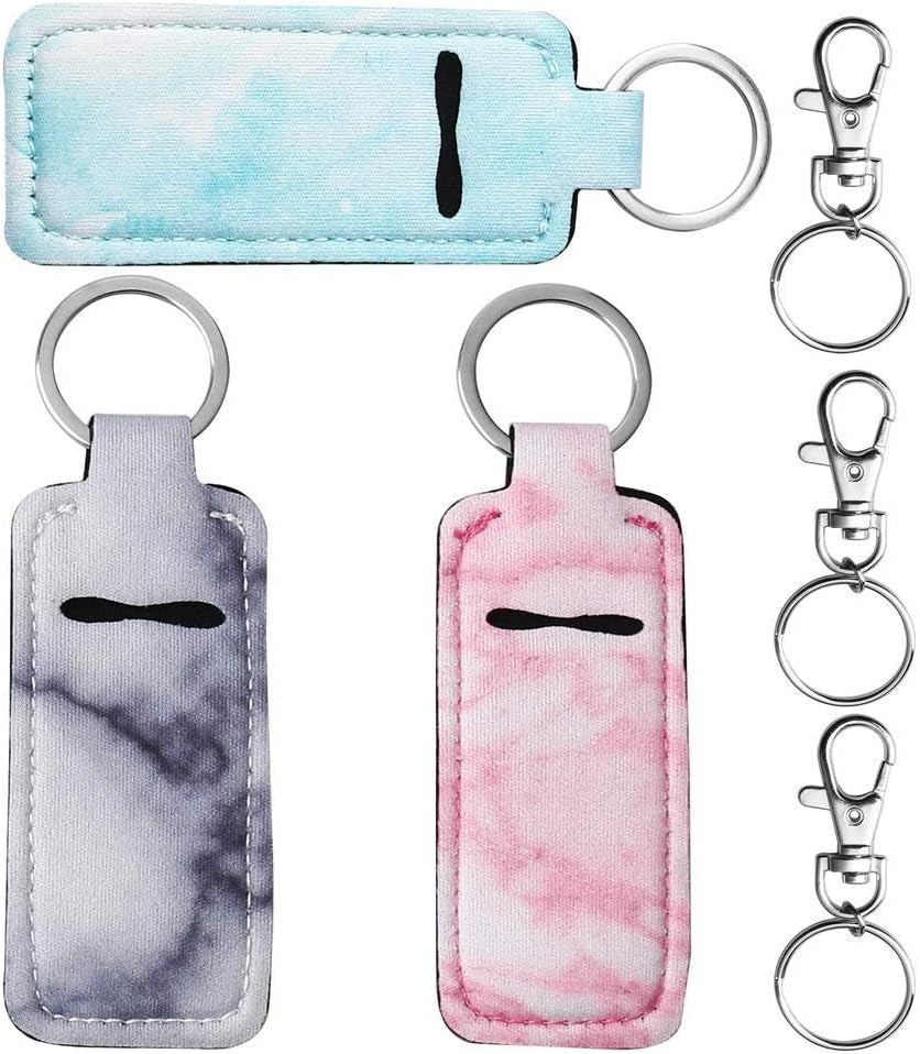 5 Pcs Chapsticks Holder Keychain for Lipstick, Stocking Stuffers for Women