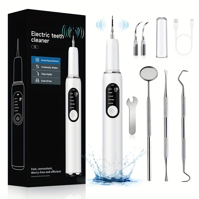 Electric Tooth Cleaner Rechargeable with LED & 5 Modes