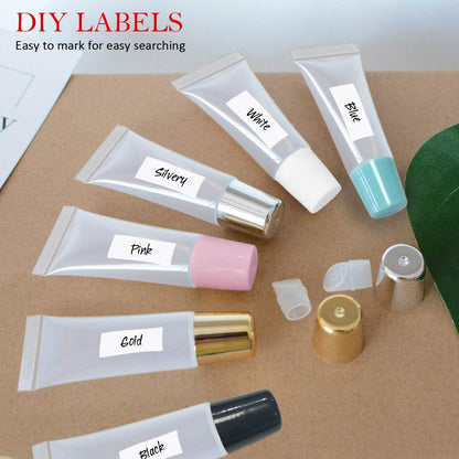 50PCS Empty 20Ml Black Cap Lip Gloss Tubes for Lipgloss Base