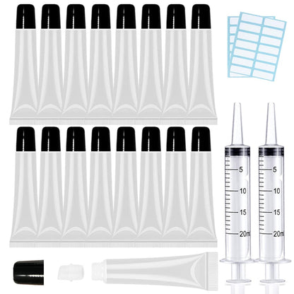 50PCS Empty 20Ml Black Cap Lip Gloss Tubes for Lipgloss Base