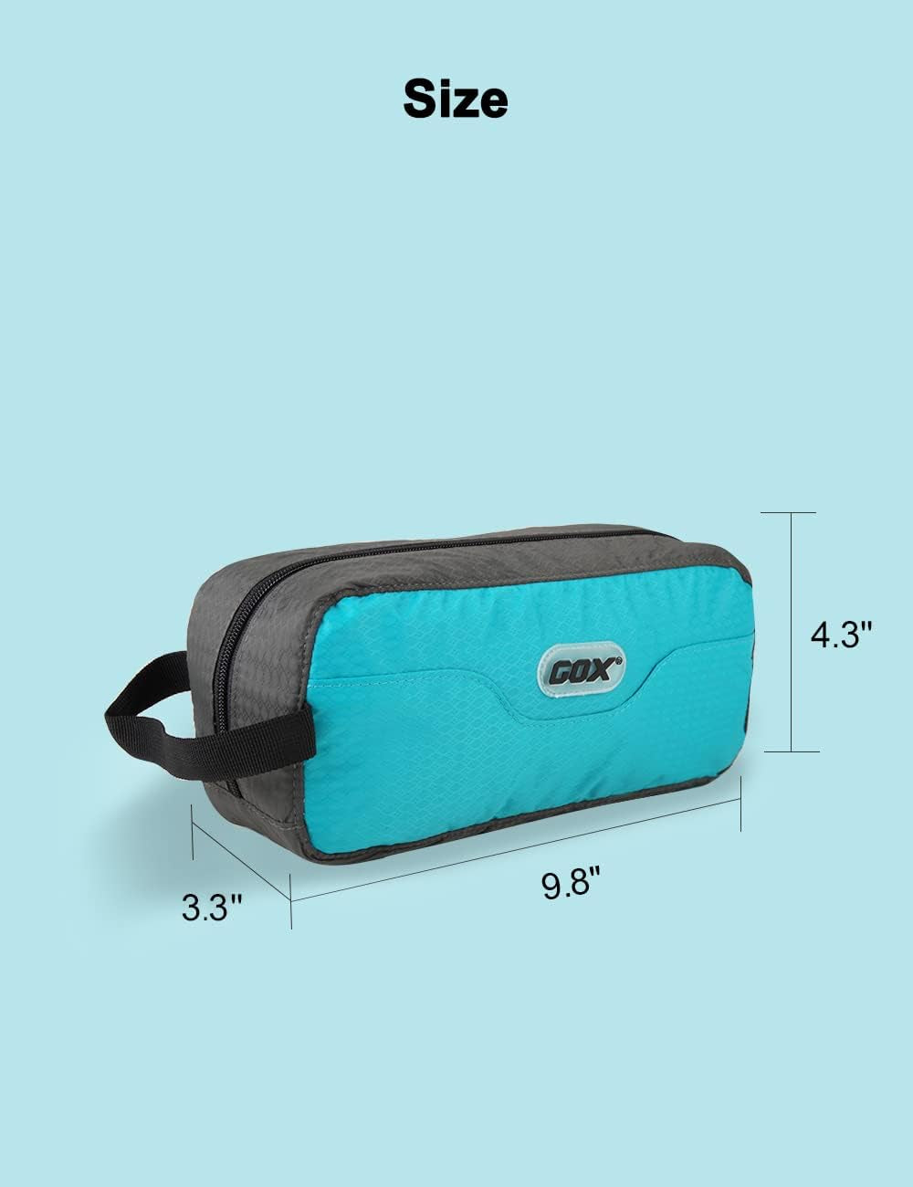 Travel Small Toiletry Bag for Men, Turquoise, 9.8 * 4.3 * 3.3 Inches