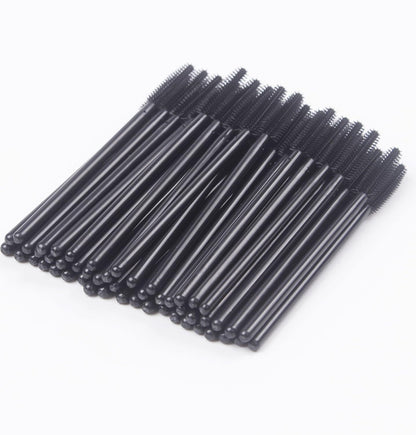 Pack of 100 One-Off Disposable Silicone Eyelash Mascara Brushes