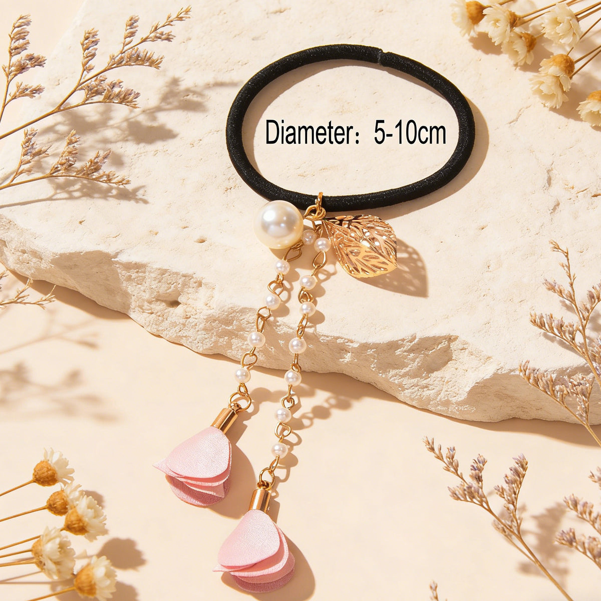 Hair Holder Accessories Pearl Long Chain Headwear Petal
