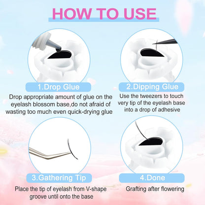 Glue Rings for Eyelash Extensions 100PCS Disposable Rings for Lashes Lovely Heart Shape, Makeup Plastic Nail Art Glue Cups Lash Extension Supplies for Eyelash Extensions White