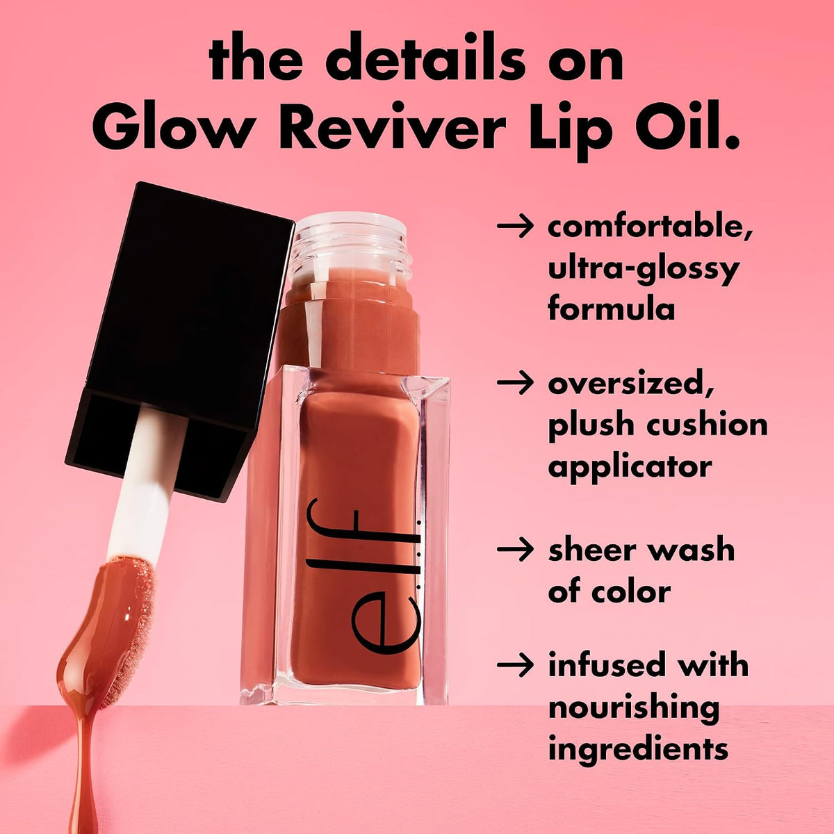 Glow Reviver Lip Oil, Tinted, Hydrating & Non-Sticky, Red Delicious