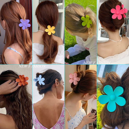 Flower Hair Claw Clips Large Summer Cute Clip for Women Girl 8Pack