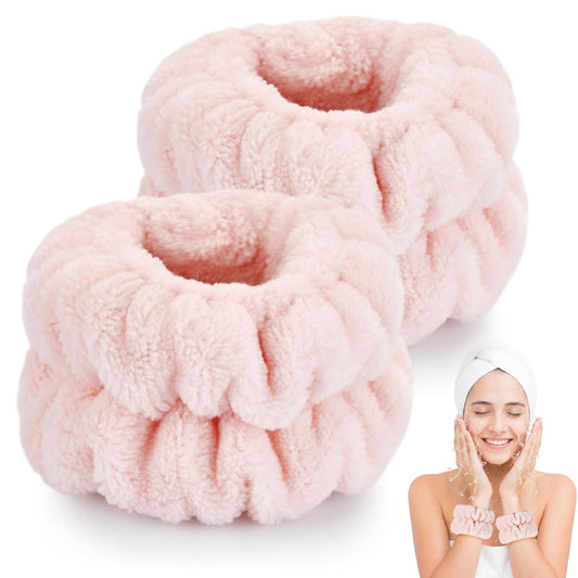 Wrist Bands for Washing Face, Spa Wristbands for Wash Face, Microfiber Wrist Towels Face Wash Skincare Wristbands, Arm Bands for Woman Children