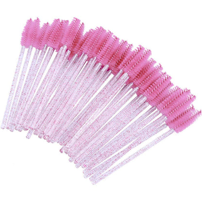 100PCS Disposable Mascara Wands & Eyelash Spoolie Brush Applicators