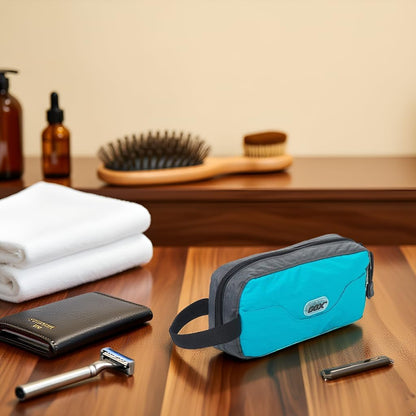 Travel Small Toiletry Bag for Men, Turquoise, 9.8 * 4.3 * 3.3 Inches