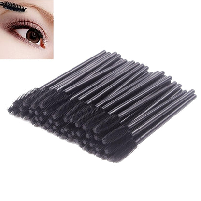 Pack of 100 One-Off Disposable Silicone Eyelash Mascara Brushes