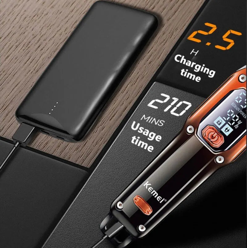 Professional Hair Clipper & Trimmer Rechargeable Barber