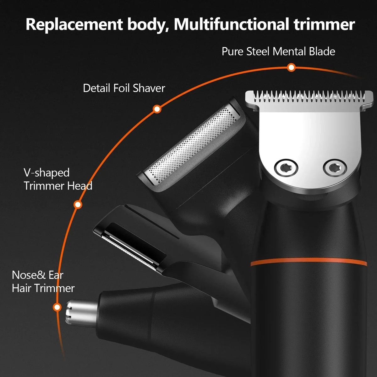 4 in 1 Body Hair Trimmer Kit for Men Waterproof Electric