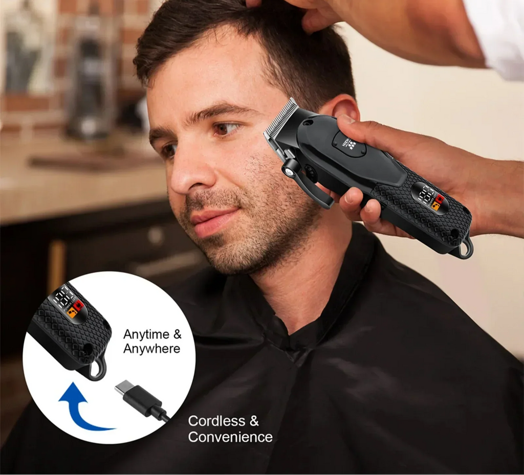 Professional Cordless Hair Clipper Set Wet & Dry Grooming