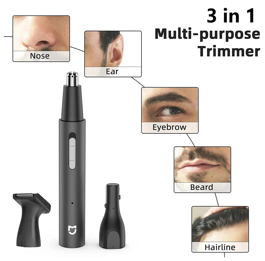 3-in-1 Electric Nose Ear Hair Trimmer Painless