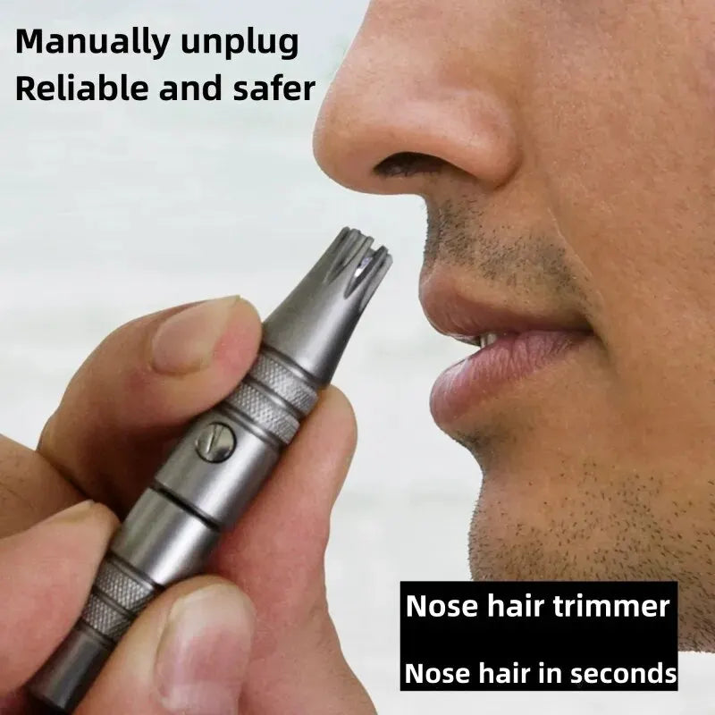 Smooth And Clean Stainless Steel Manual Nose Hair Trimmer