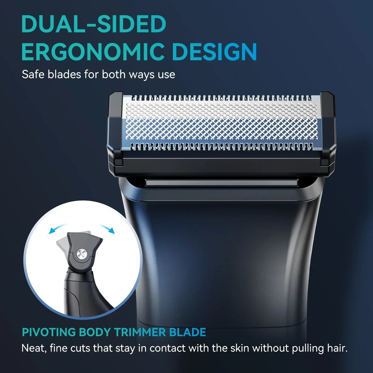 2-in-1 Dual-Sided Electric Trimmer Shaver Beard Body