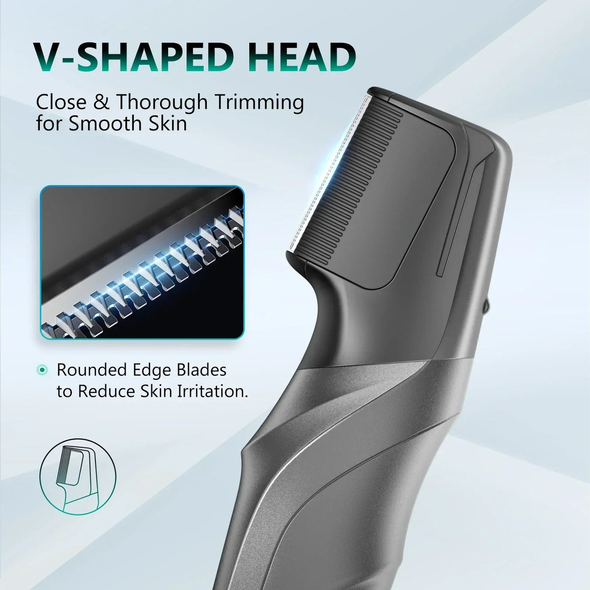 Electric Body Hair Trimmer IPX5 Waterproof Groomer