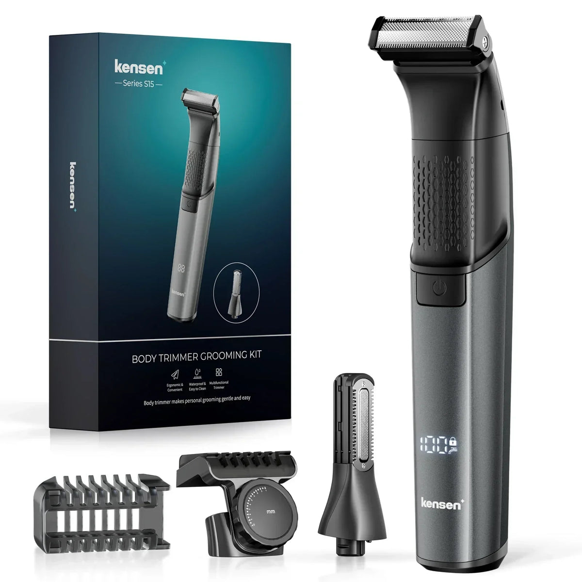 2-in-1 Dual-Sided Electric Trimmer Shaver Beard Body