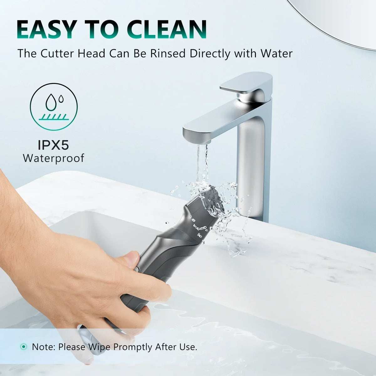 Electric Body Hair Trimmer IPX5 Waterproof Groomer