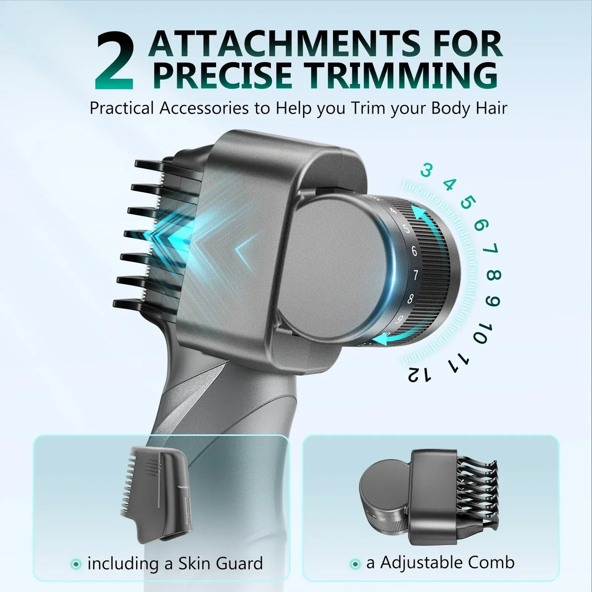 Electric Body Hair Trimmer IPX5 Waterproof Groomer