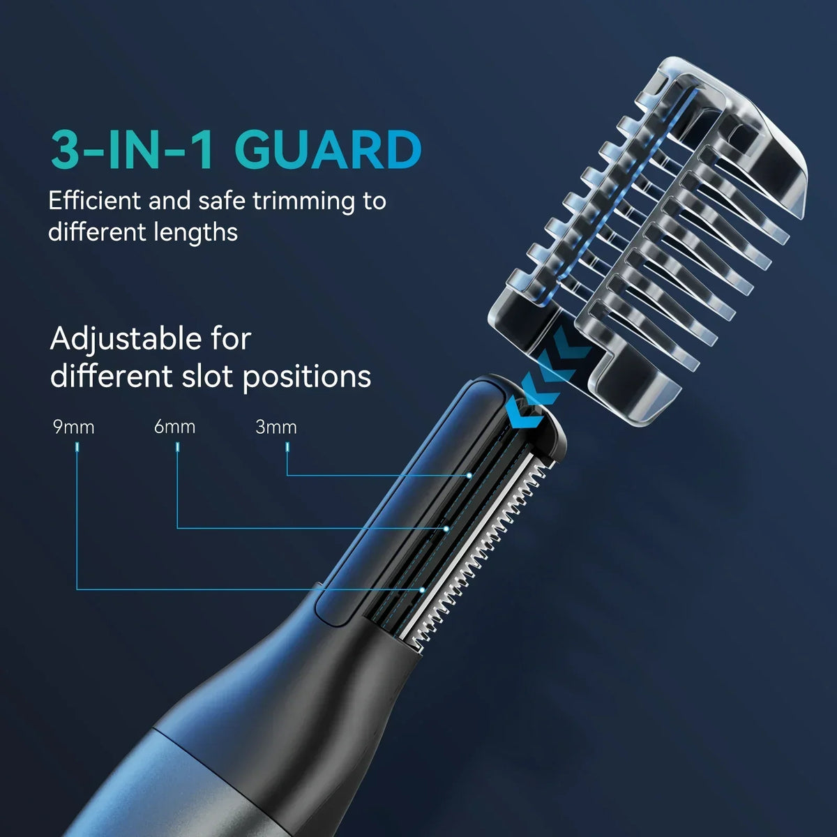 2-in-1 Dual-Sided Electric Trimmer Shaver Beard Body