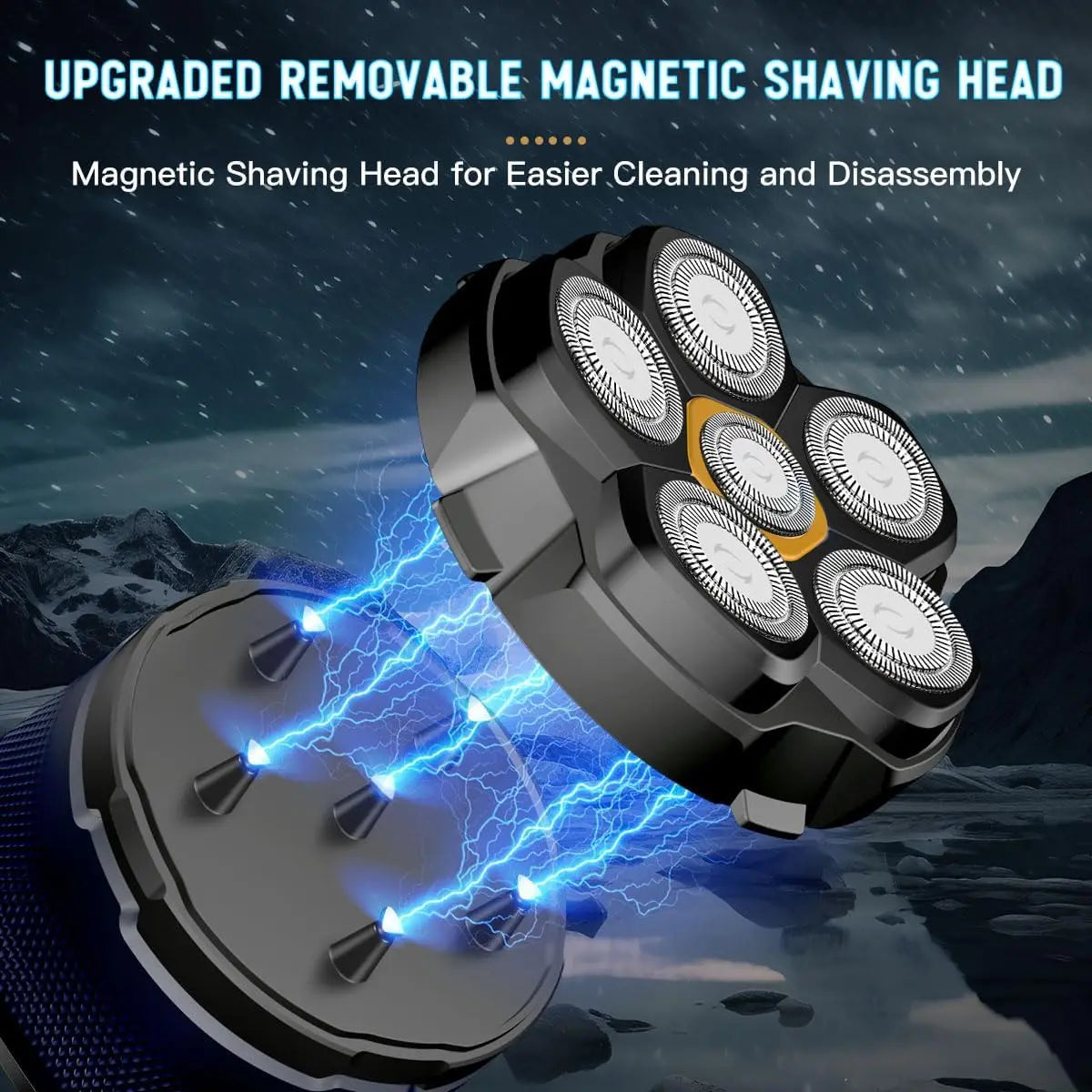6D Electric Head And Face Shaver Rechargeable Cordless