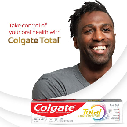 Total Fluoride Toothpaste, Clean Mint, 4 Pack, 5.1 Oz