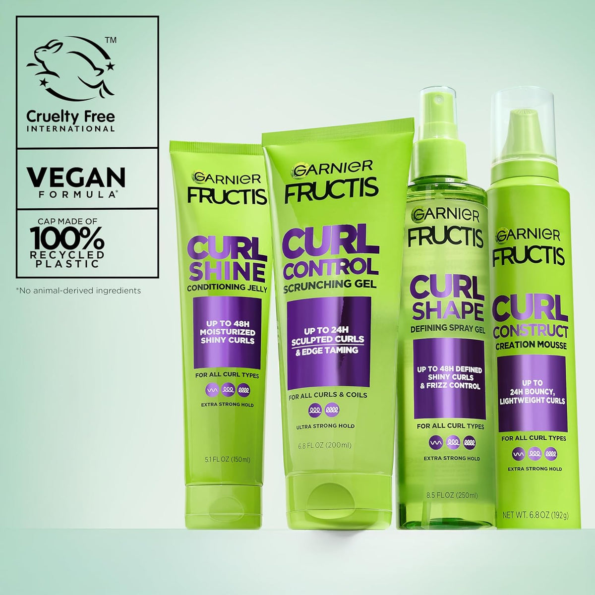 Fructis Curl Shine Conditioning Hair Gel, Frizz Control for Curly, Wavy, and Coily Hair, Extra Strong Hold for up to 48 Hrs of Bouncy, Moisturized Curls, 5.1 Fl Oz (Packaging May Vary)