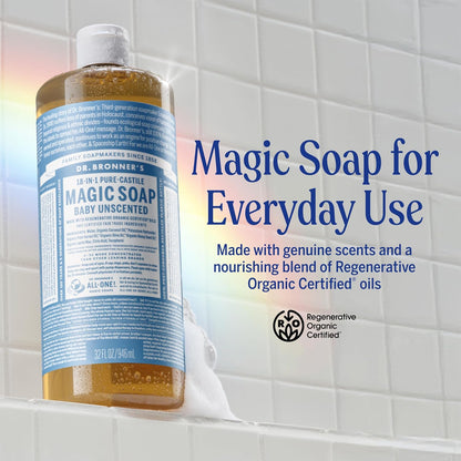 Baby Unscented Pure-Castile Liquid Soap, 32 Oz