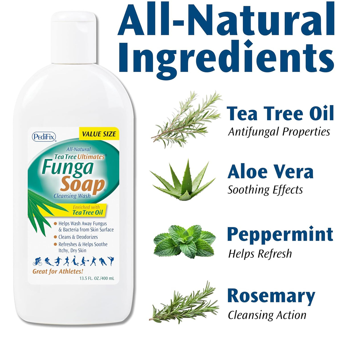 Fungasoap Tea Tree Oil Foot & Body Wash, 13.5 Fl Oz