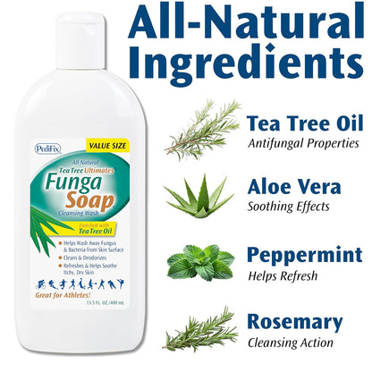 Fungasoap Tea Tree Oil Foot & Body Wash, 13.5 Fl Oz