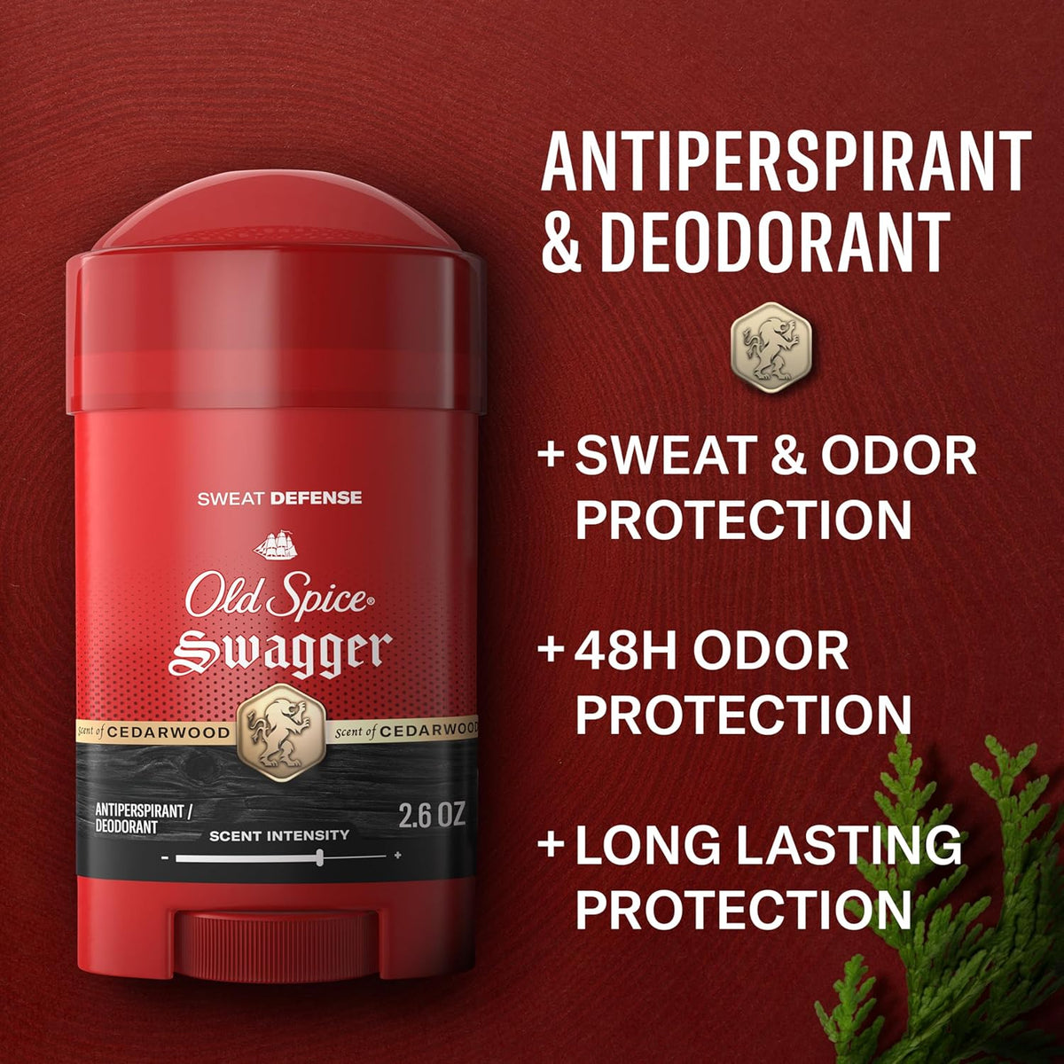 Antiperspirant Deodorant for Men, Swagger Scent, 2.6 Oz