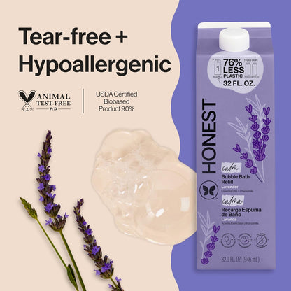 Bubble Bath, Hypoallergenic, Lavender Calm, 32 Fl Oz