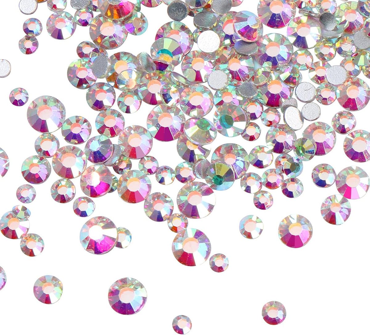 Rhinestones for Bedazzling, 3456Pcs Nail Gems, Crystal AB