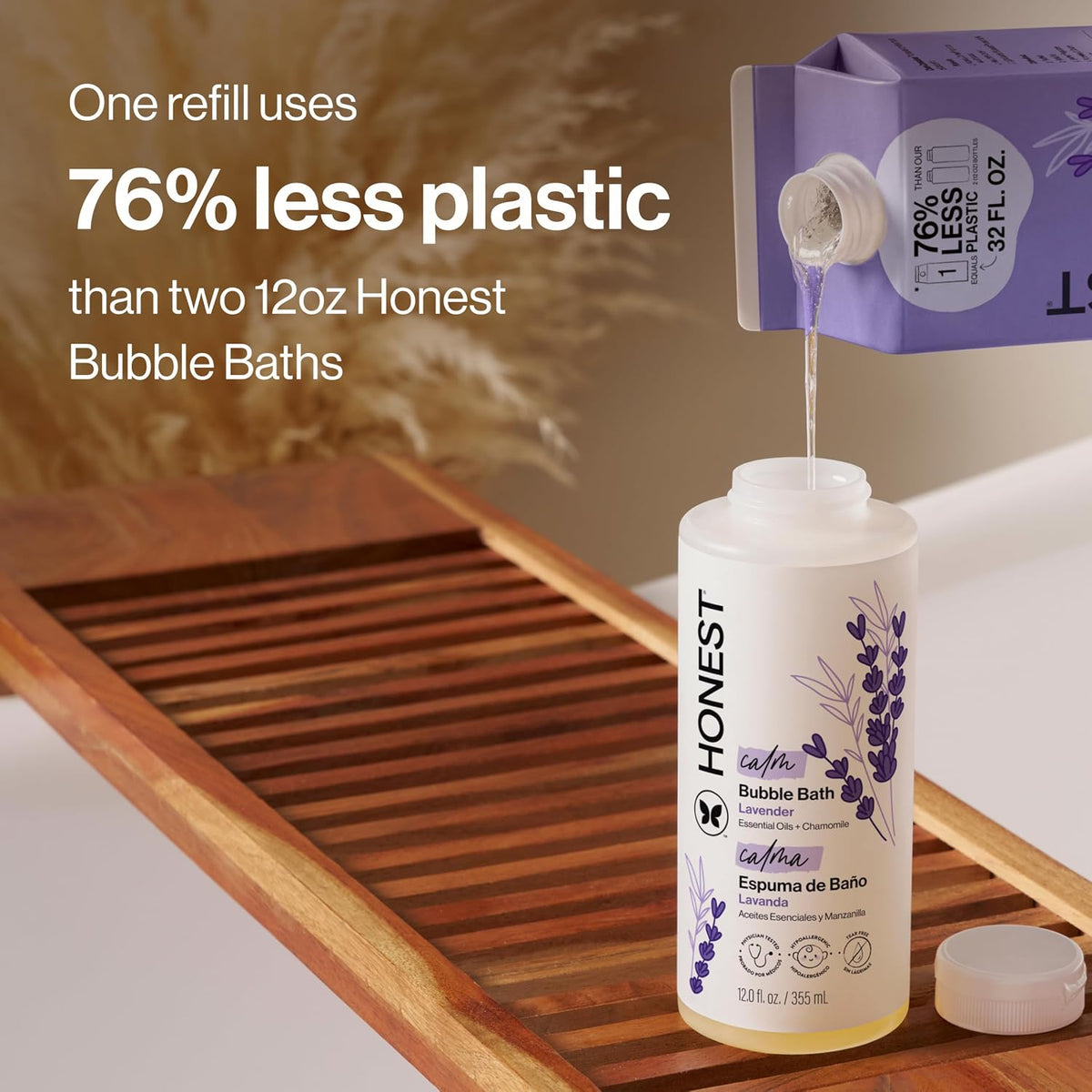 Bubble Bath, Hypoallergenic, Lavender Calm, 32 Fl Oz