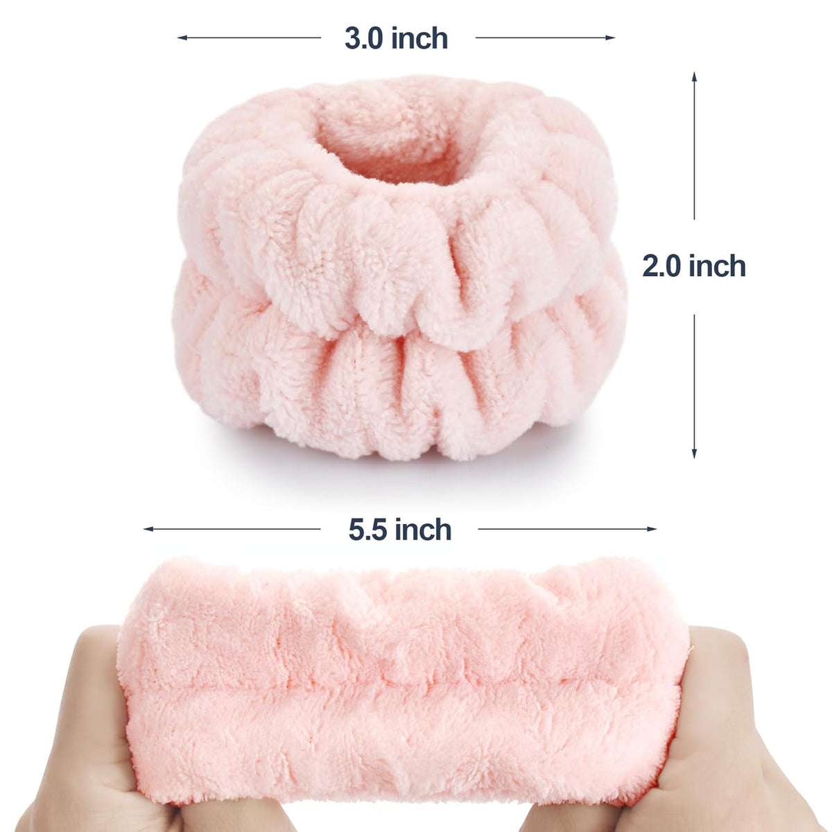 Wrist Bands for Washing Face, Spa Wristbands for Wash Face, Microfiber Wrist Towels Face Wash Skincare Wristbands, Arm Bands for Woman Children