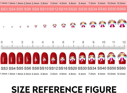 Rhinestones for Bedazzling, 3456Pcs Nail Gems, Crystal AB