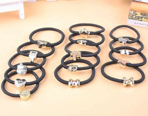 10-Piece Cute Animal Elastic Hairband Set